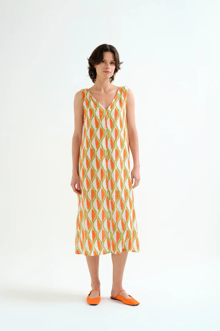 Aloe print short dress
