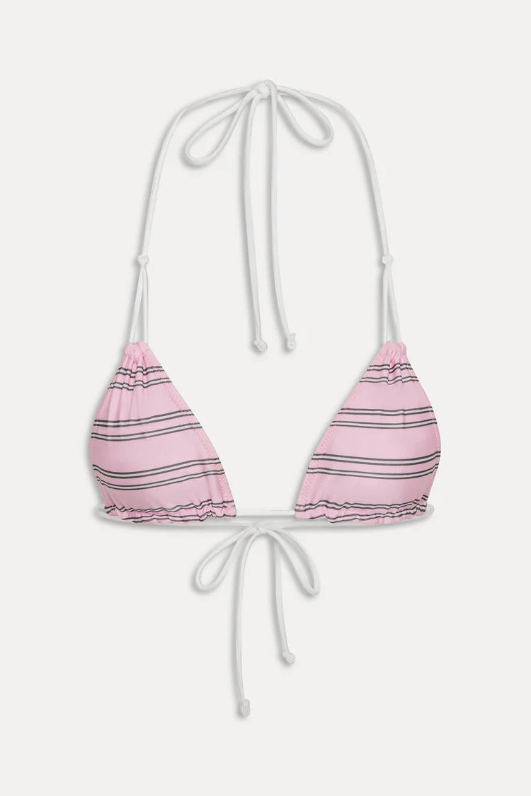 Ari Reversible Satin Bikini Top & Dove Reversible Satin Bikini Bottom