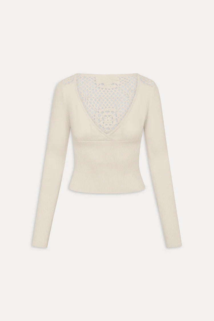 Arlo Crochet Knit Sweater & Crochet Mini Skirt