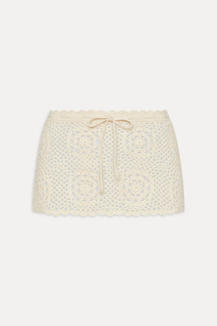 Arlo Crochet Knit Sweater & Crochet Mini Skirt
