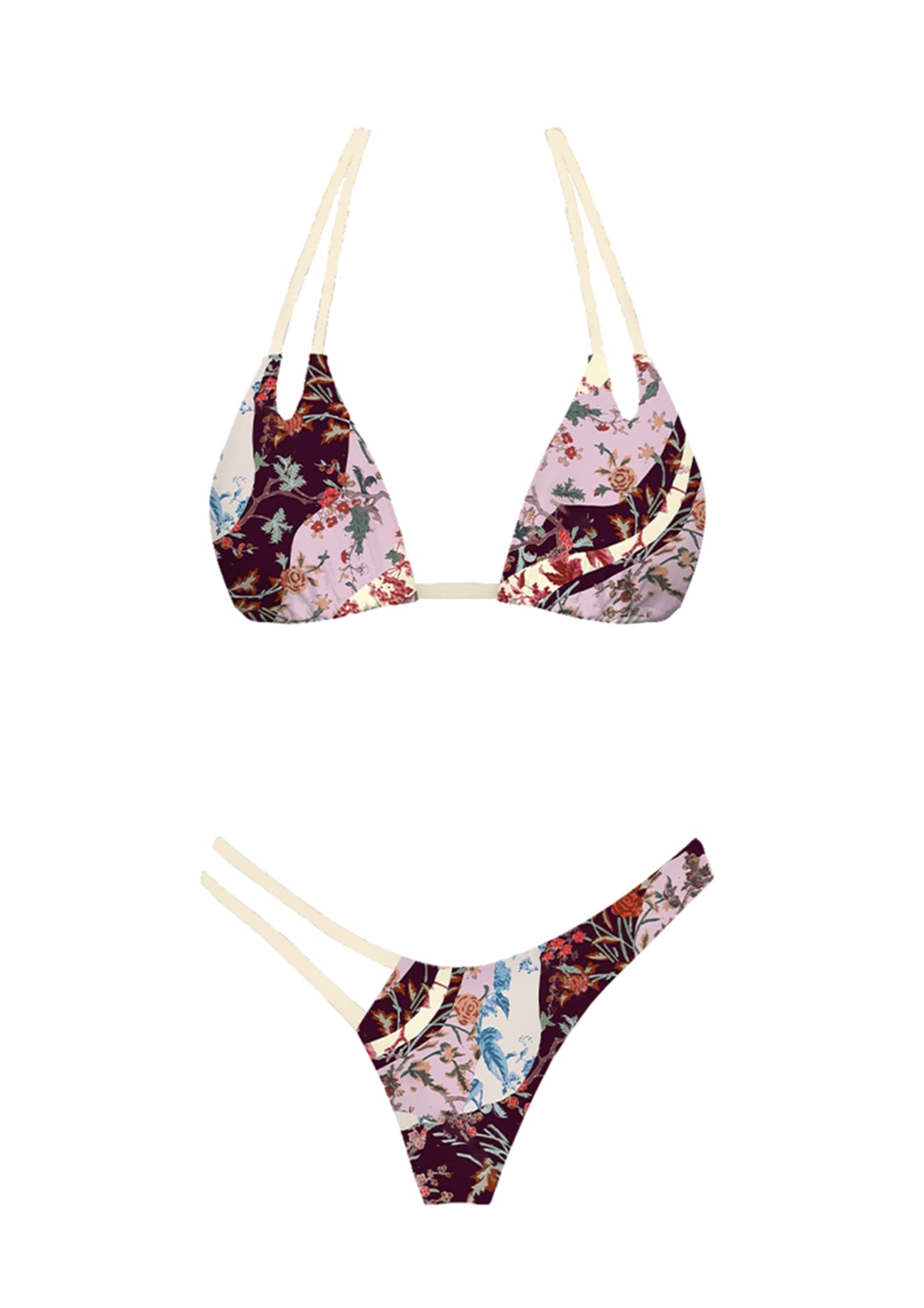 Purple Paisley Bikini Set