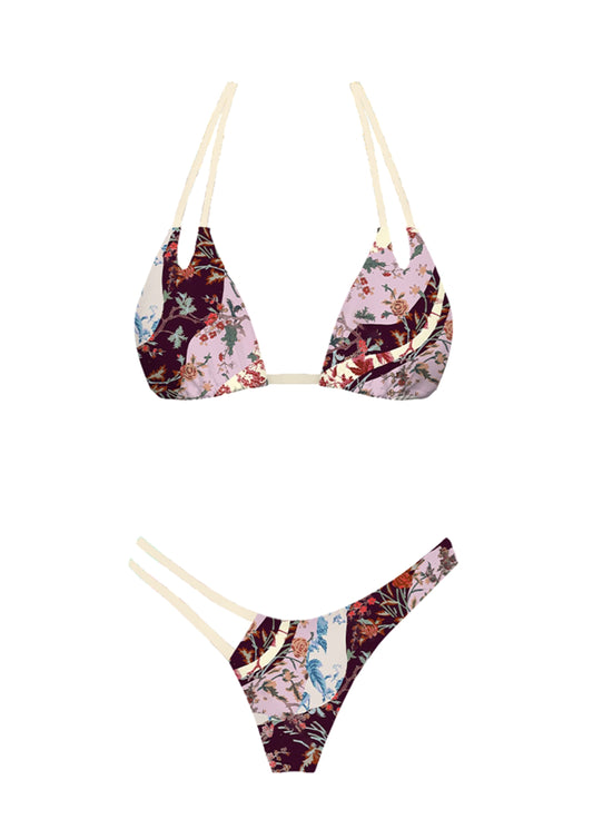 Purple Paisley Bikini Set
