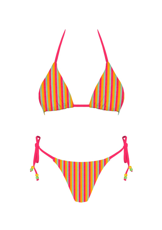 Ocean Breeze Orange Stripe Bikini