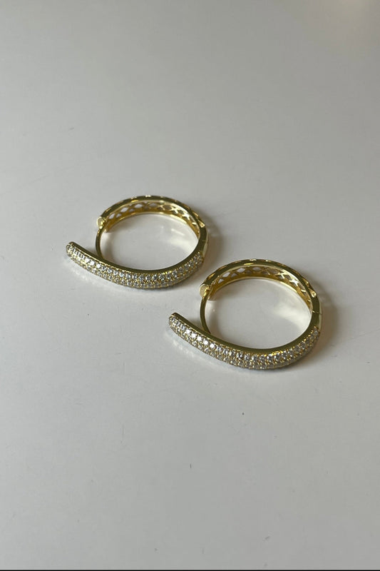 Large Diamond Fold Hoop