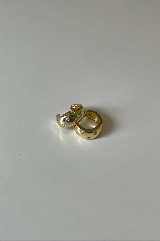 Diamond Huggie Hoops