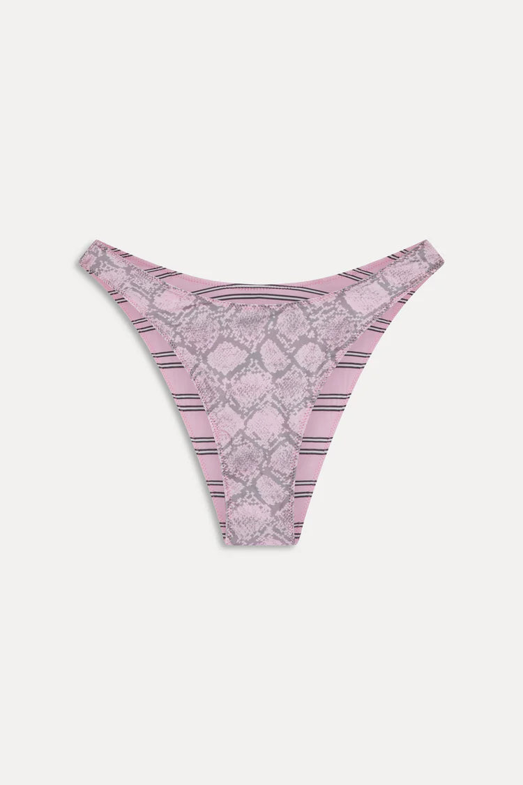 Ari Reversible Satin Bikini Top & Dove Reversible Satin Bikini Bottom