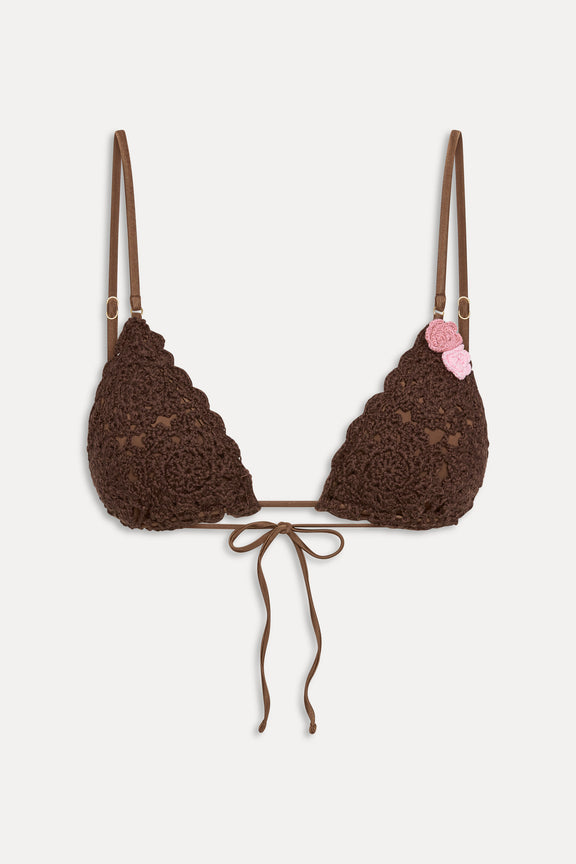 x Devon Lee Carlson Elena Crochet Bikini Top & Shelly Crochet Swim Bottom