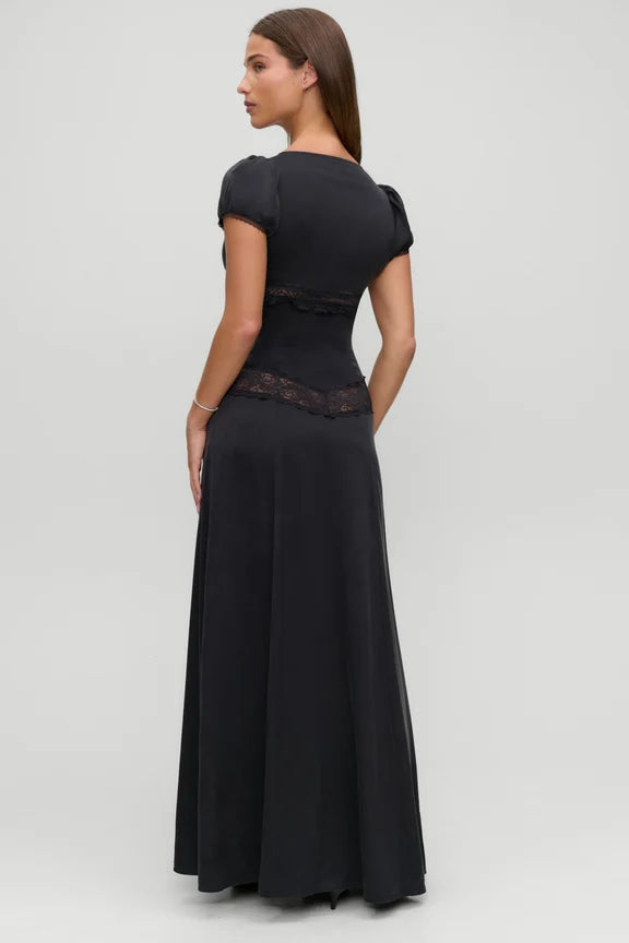x Devon Lee Carlson Girl Next Door Silk Maxi Dress
