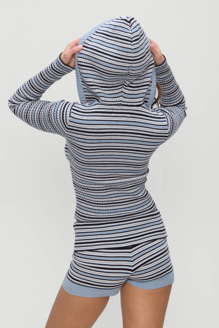 Heritage Knit Zip Up Hoodie And Estelle Knit Booty Shorts