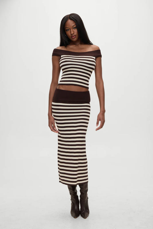 x BELLA HADID Tucker Knit Top & Midi Skirt