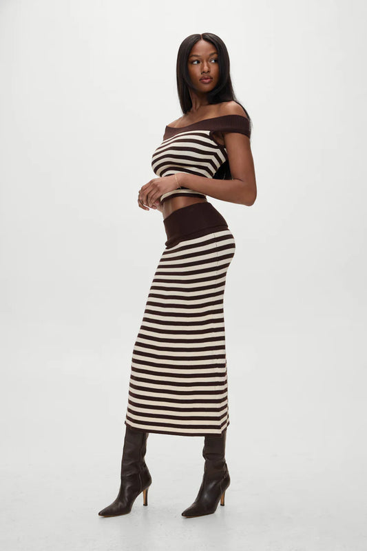 x BELLA HADID Tucker Knit Top & Midi Skirt