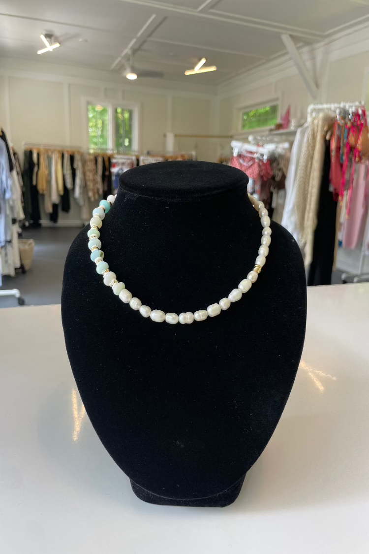 Pastel Opals + Pearl Necklace