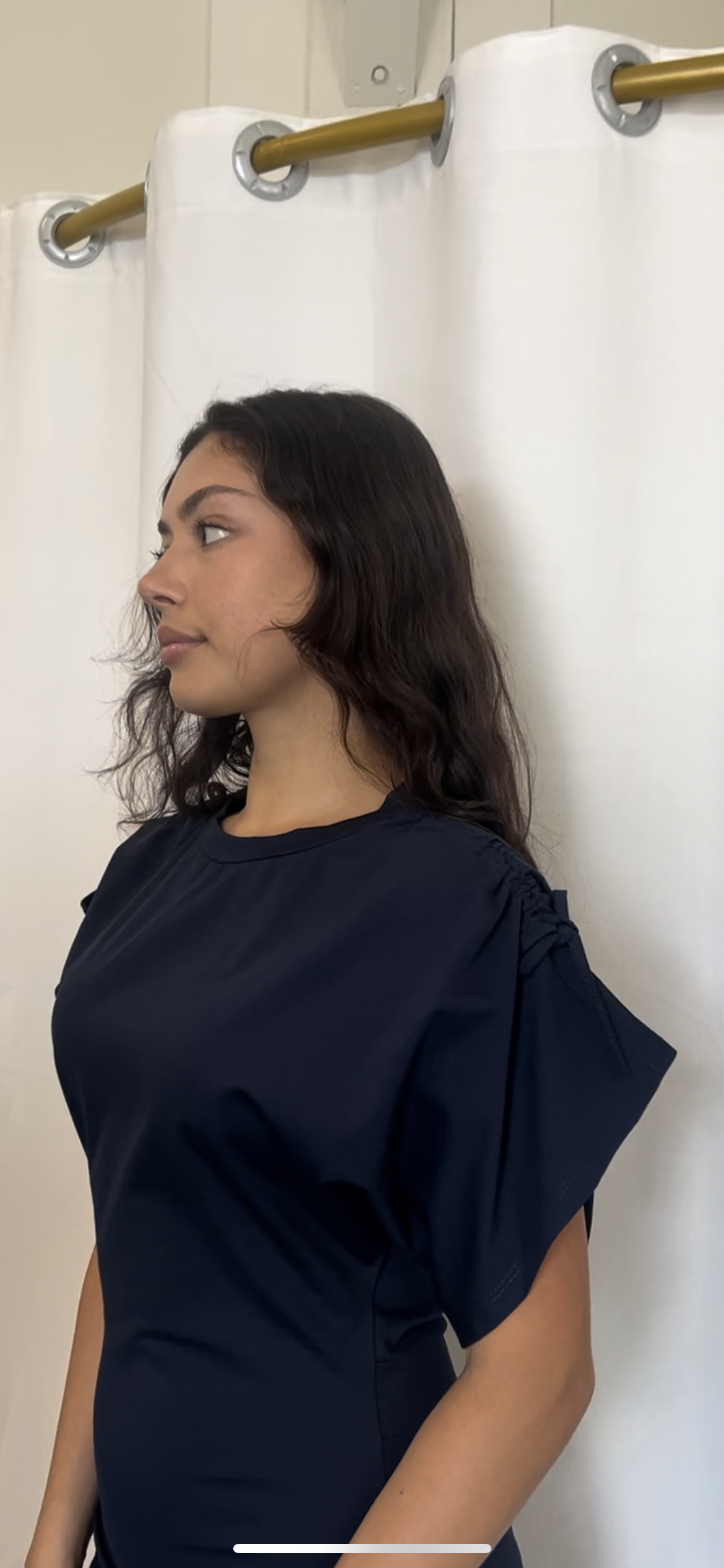 Bow and Cinch Sleeve Dress