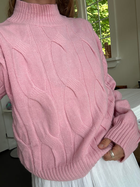Mock Neck Knit Sweater