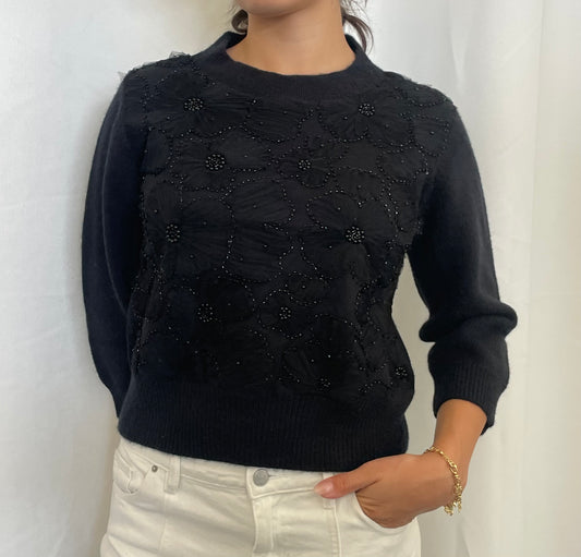 Flora Crop Sleeve Sweater