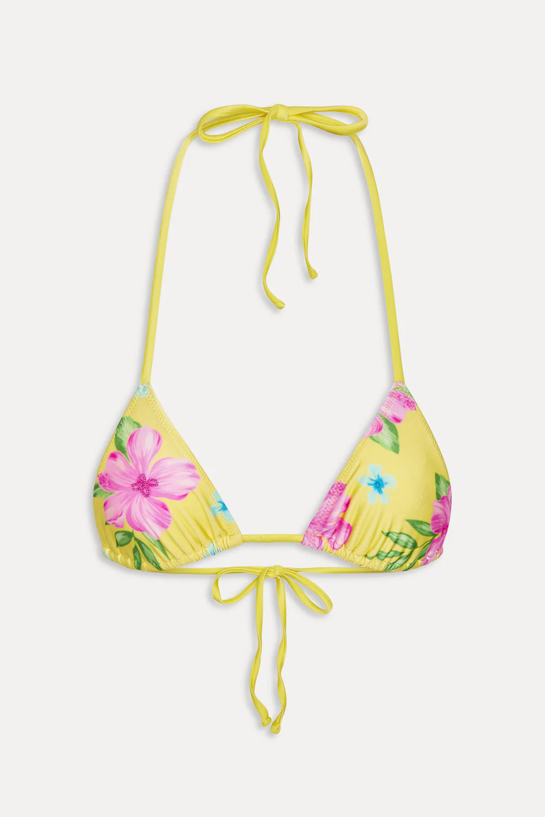 Nick Beaded Satin Top & Katarina Satin Bottom Hibiscus Lemonade