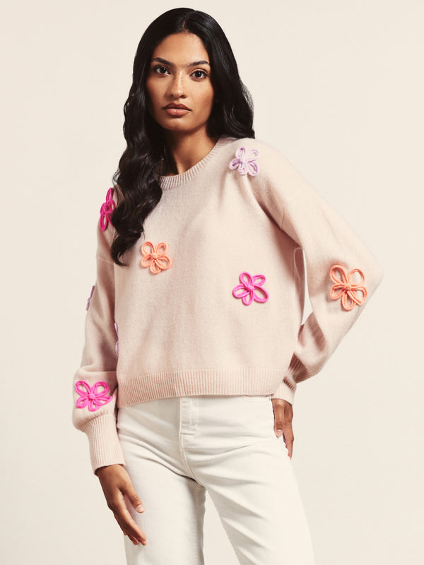 Flower Pop Crew Sweater