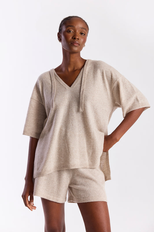 Solid Aura Hooded Top