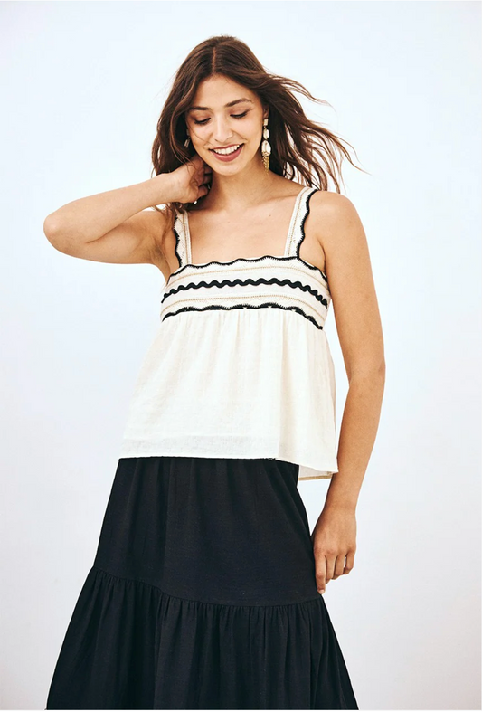Lace Strap Cotton Top