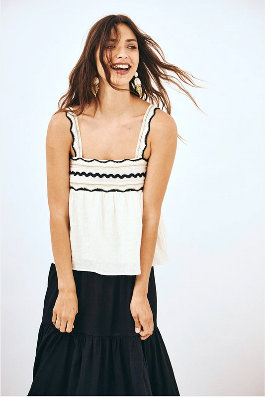Lace Strap Cotton Top