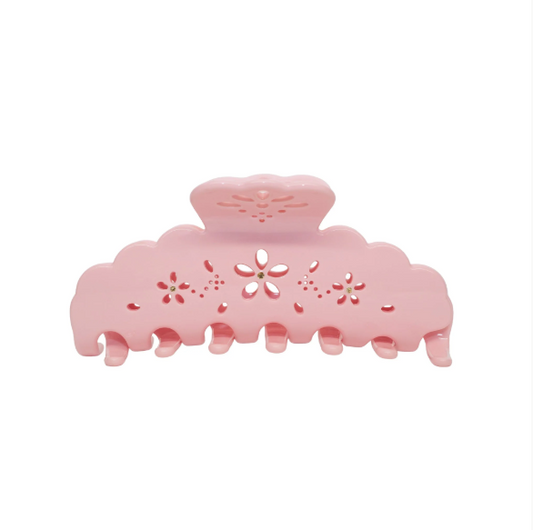 Big Effing Clip in Rose Fleur Eyelet
