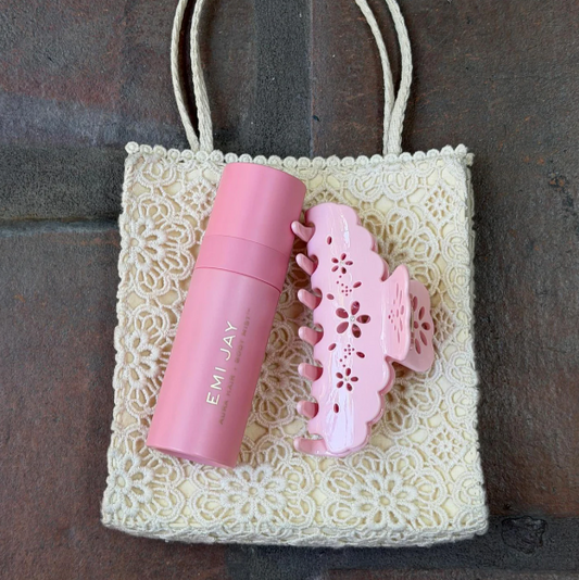 Big Effing Clip in Rose Fleur Eyelet