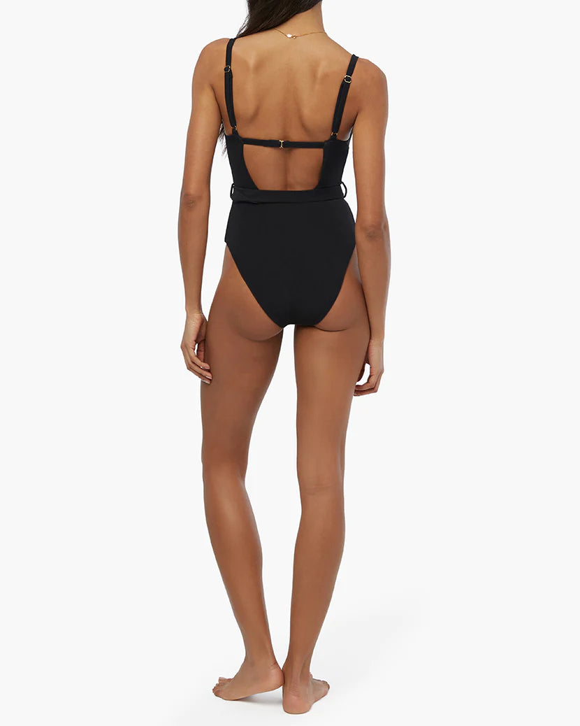 Underwire Crepe Knit One Piece