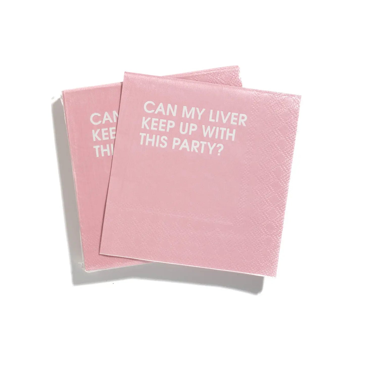 Can My Liver Keep Up with This Party- Pink Cocktail Napkins