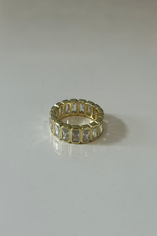 Clear Square Diamond Eternity Ring