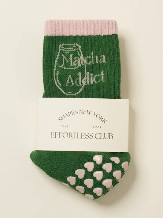 🍵 Matcha Addict Grip Sock, Pilates Socks