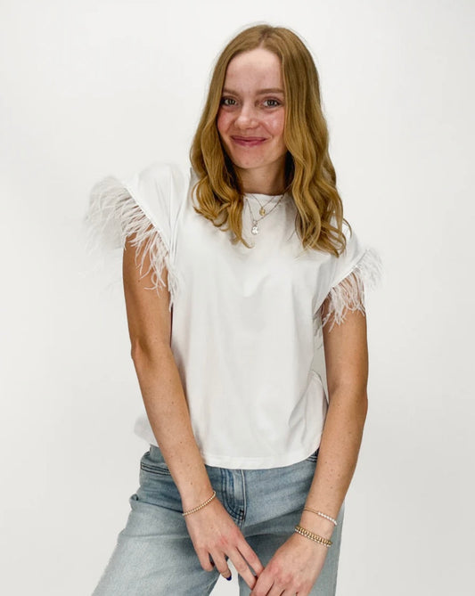 Feathered Sleeve Tee