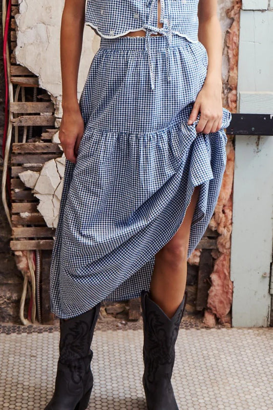 Millet Skirt / Blue Gingham