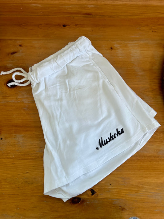 Muskoka Embroidery Short