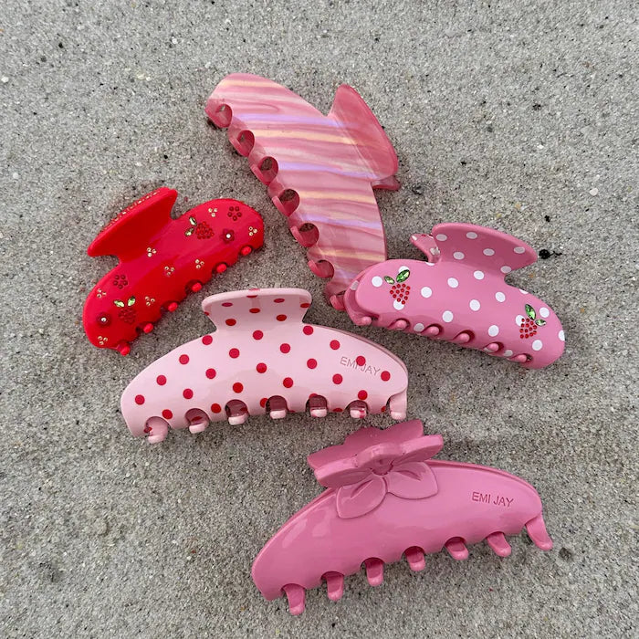 Sweetheart Clip in Lychee Berry Dot