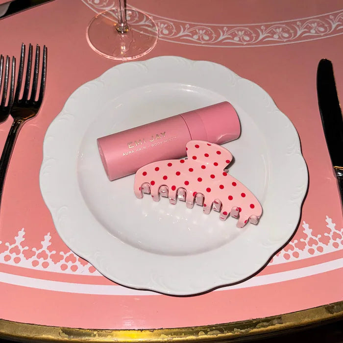 Big Effing Clip in Blush Polka Dot