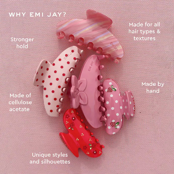 Big Effing Clip in Blush Polka Dot