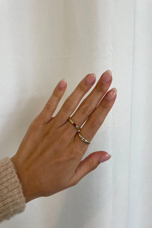 Thin Single Stone Ring