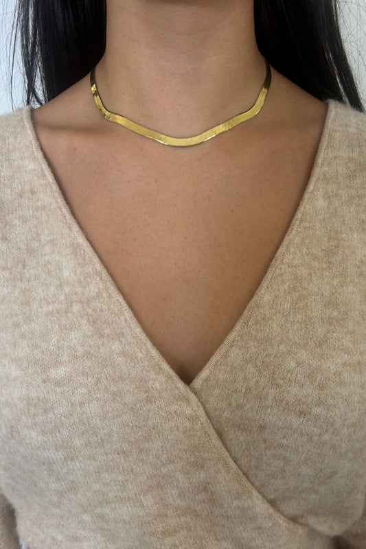 Thick Gold Snake Necklace