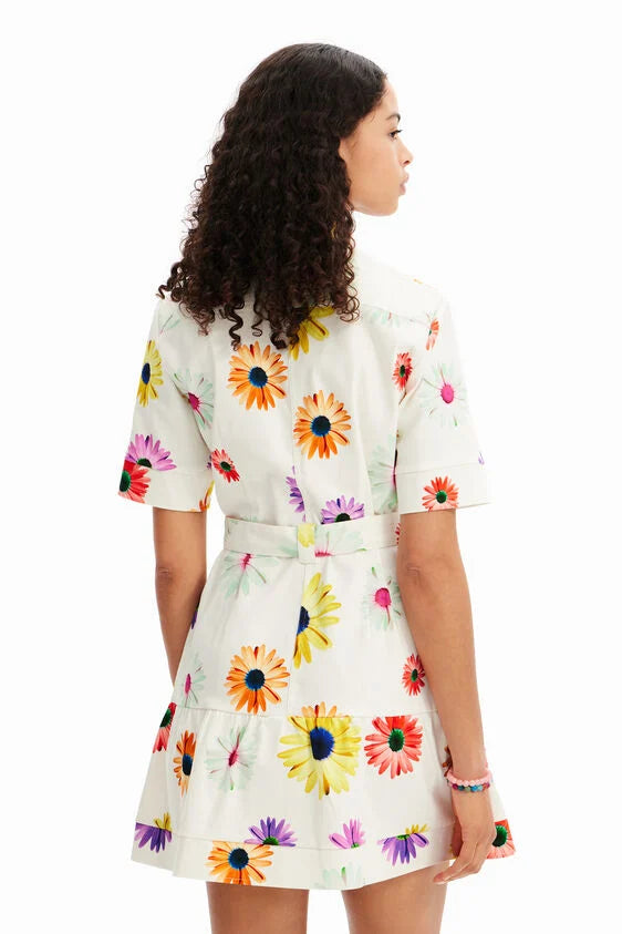 M. Christian Lacroix short floral shirt dress